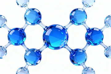 Blue molecular structure