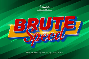 Brute Speed Editable Text Effect &ndash; Fast Racing Bold Typography for Logo, Poster, and Title