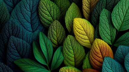 Freshness and Vitality: Detailed Texture of Organic Leaves for Spa Theme