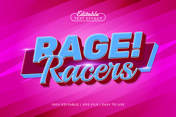 Rage Racers Editable Text Effect &ndash; Fast Racing Bold Typography for Logo, Poster, and Title
