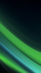 Vibrant Green Layered Curves on Dark Background