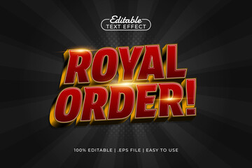 Royal Order Editable Text Effect &ndash; Dark Bold Typography for Logo, Game, and Poster