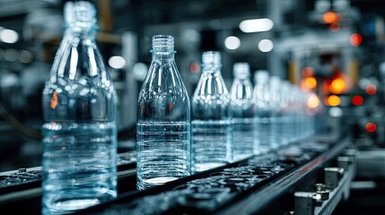 Pile of Blue PET Bottle Preforms for Blow Molding