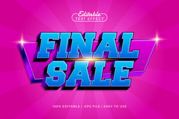 Final Sale Editable Text Effect &ndash; Bold Sale Typography for Promotion, Banner, and Advertising