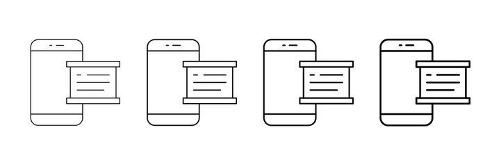 Whiteboard App Icons Vector Set In Different Stroke Line Style © Zaiva Maysha
