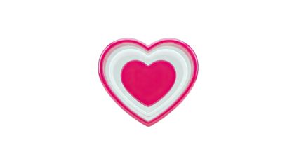 Concentric Pink and White Hearts Graphic