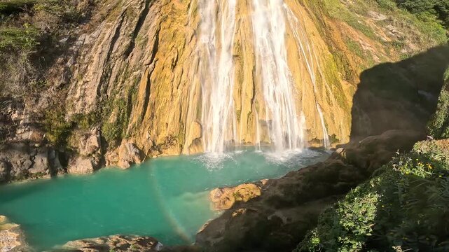 Cascadas de El Chiflon,Chiflon waterfalls,Centro Ecoturistico Cascadas el Chiflon, Chiapas state of Mexico near borders with Guatemala,panorama landscape view