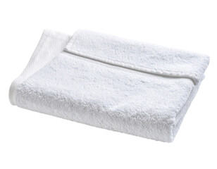 Folded White Terry Cotton Towel