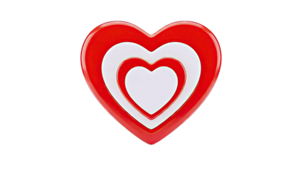 Concentric Red Hearts