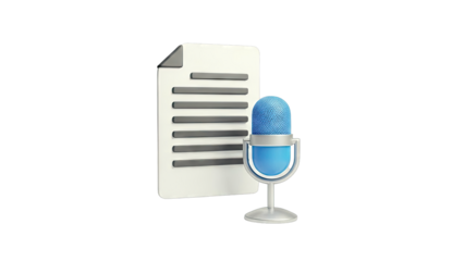 Document and Microphone Icon