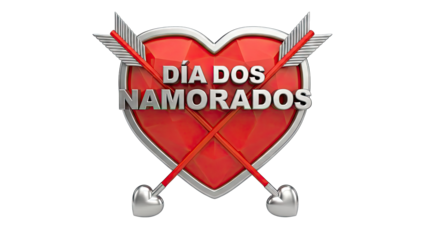 Dia dos Namorados Heart with Arrows Emblem