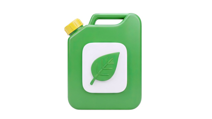 Green Canister with Leaf Icon