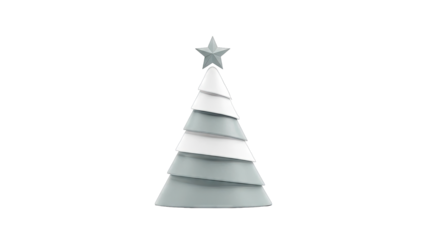 Minimalist Christmas Tree with Star Topper