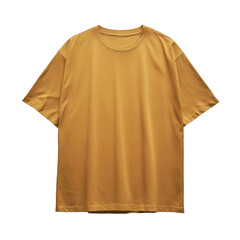 Mustard Yellow Oversized T-Shirt Mockup for Warm Apparel Designs, Bold Casual Style, Comfortable Fit, Front View on white background