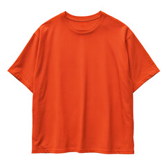 Bright Orange Oversized T-Shirt Mockup for Energetic Apparel Designs, Bold Casual Wear, Comfortable Fit, Front View on white background
