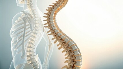 Human Spine with Scoliosis Curve