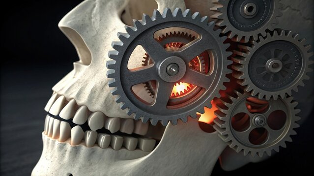 Mechanical Jaw Gears Representing Temporomandibular Joint Disorder
