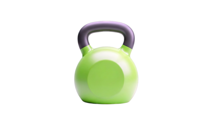 Green Kettlebell with Black Handle