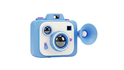 3D Cartoon Camera with Megaphone Attachment