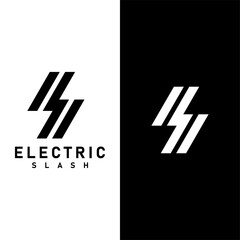 Electric Slash logo design vector art