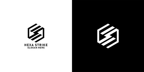 Hexa Strike logo design art