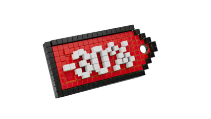 Pixelated 30% Off Discount Tag