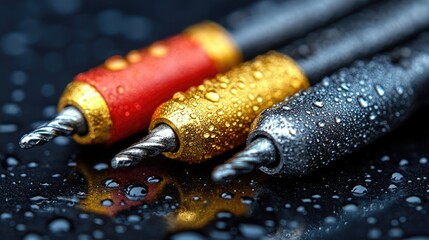 Wet Precision Drill Bits Closeup.