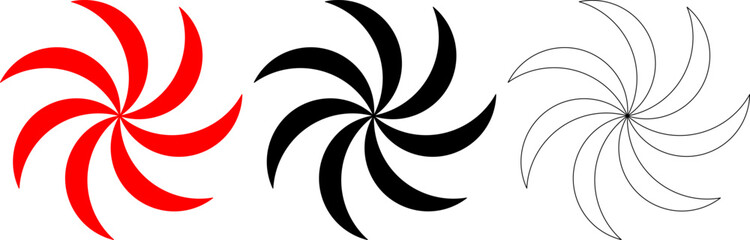 Borjgali Georgian Sun Symbol Set - Ancient Eternity and Life Icon