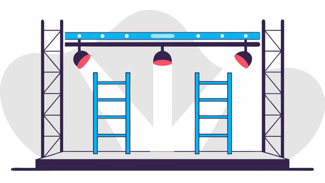 Minimalist Grayscale Parallel Bars with Industrial Texture - AI-generated illustration