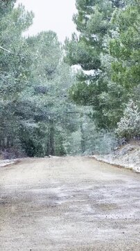 Precioso paisaje invernal en las monta&ntilde;as de Arag&oacute;n