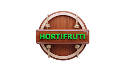 Hortifruti Signage with Wooden Barrel and Rope Detail