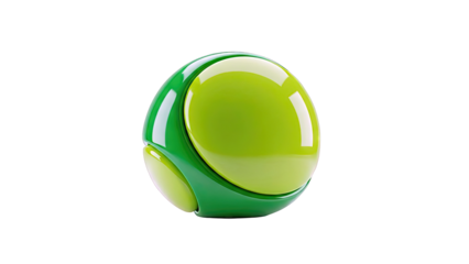 Glossy Green Abstract Sphere
