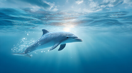 Obraz premium dolphin in the sea