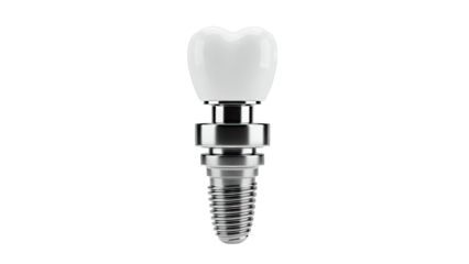Dental Implant with White Crown