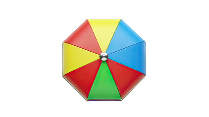 Colorful Beach Umbrella Top View