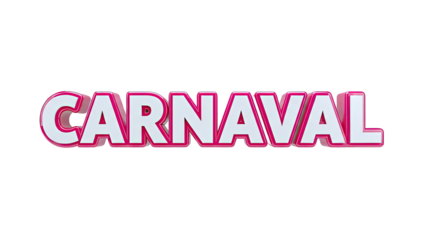 3D "Carnaval" text with pink outline