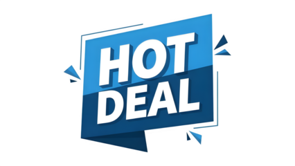 High Conversion Hot Deal Promotion Badge - Blue E-commerce Sticker