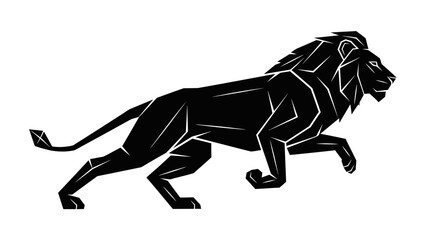 Black Lion Silhouette Illustration Artwork. © Anwar
