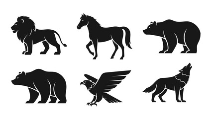 Silhouettes of Various Wild Animals. © Anwar