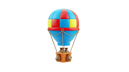 Hot Air Balloon Carrying Money Bags