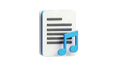 Music Note and Document Icon