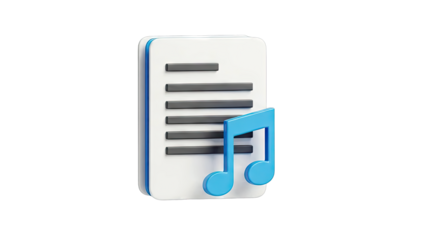 Music Note and Document Icon