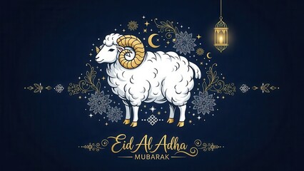 Celebrating eid al adha with a majestic ram