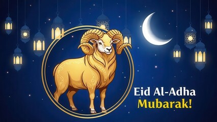 Celebrating eid al-adha with a majestic ram