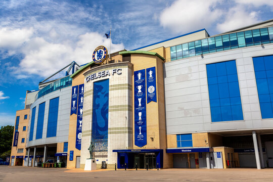 Stamford Bridge Stadium Exterior Home of Chelsea FC in London, England, UK