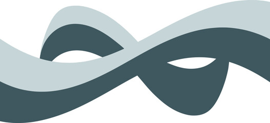 Abstract Waveform Design in Modern Minimalist Style with Soft Blue Gradient Colors on White Background for Digital Art isolated on a transparent background