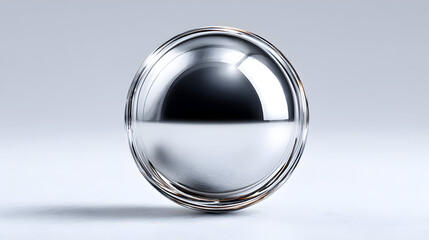 Chrome Sphere with Reflective Surface A Study in Light and Form.