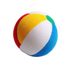 Colorful sponge ball with bright wedges on a black background