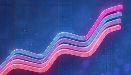 Business growth strategy abstract  smooth lines