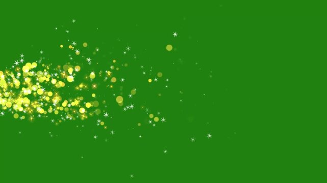 Magic glitter sparkle trail transition, fairy dust wand glitter stars trail transition, fast glittering star lines, sparkling starry line with bokeh light effect on green screen. 4k.